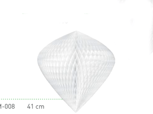 Paper honeycomb ornaments decorations | paper baubles | white Christmas decor | various shapes | centrepieces - Decopompoms