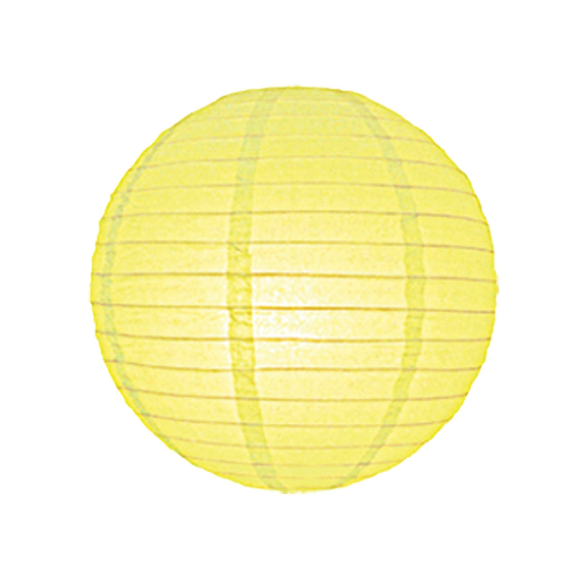 12 Inch Yellow Round Lantern with LED light / no led light - Decopompoms