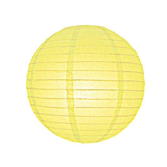 12 Inch Yellow Round Lantern with LED light / no led light - Decopompoms
