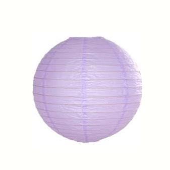 Lavender Round paper lantern with LED light / no led light - Decopompoms