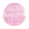 Light pink round paper lantern with LED light / no led light - Decopompoms