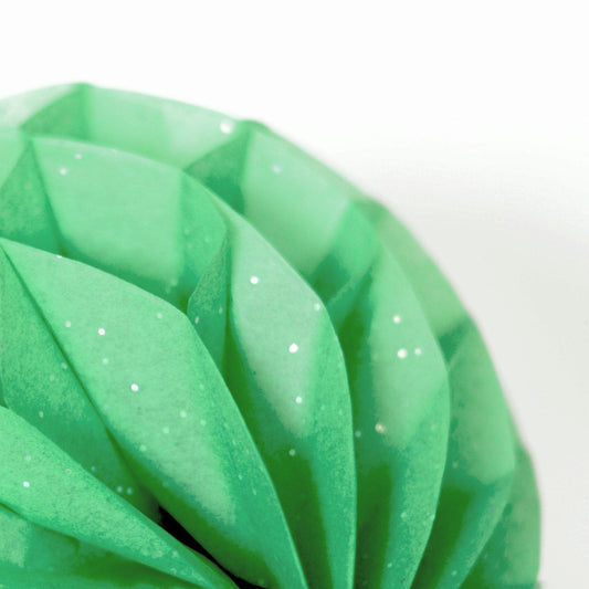 Gemstone Emerald green paper honeycomb - hanging party decorations - Decopompoms