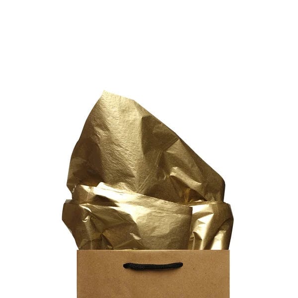 metallic tissue paper 10 Metallic Gold Tissue Paper Sheets | Gift Wrap Paper in Metallic Gold, Size 56 x 76cm (19"x28") - Perfect for Gifting and Crafting 10 Metallic Gold Tissue Paper Sheets decopompoms