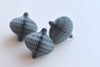 Grey mini paper honeycomb baubles - Christmas decorations - set of 3 - Decopompoms