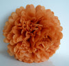 Paper pom pom in burnt orange color - wedding party decorations - fall decor - Decopompoms