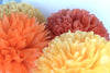 Paper pom pom in burnt orange color - wedding party decorations - fall decor - Decopompoms