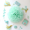 Mint tissue paper pom poms - Decopompoms - party decoration boutique