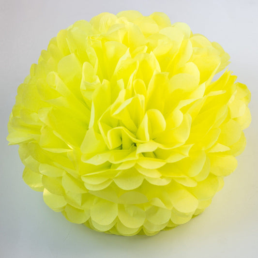 Limon tissue paper pom poms - neon bright - Decopompoms
