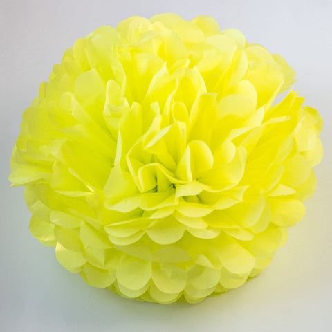 Limon tissue paper pom poms - neon bright - Decopompoms