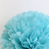 Aquamarine tissue paper pom pom - Decopompoms