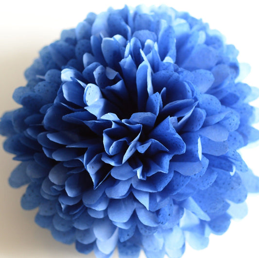 Blue reflections gemstone tissue paper pom pom - Decopompoms