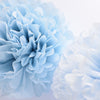 Breeze blue tissue paper pom pom - Decopompoms