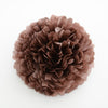 Brown tissue paper pom pom - Decopompoms