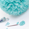 Carribean blue / Tifanny's blue tissue paper pom pom - Decopompoms