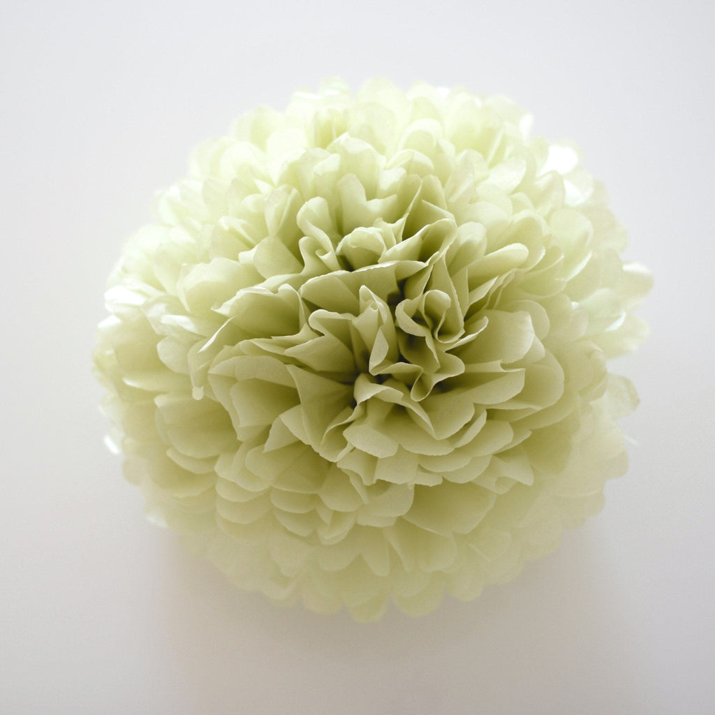 Celery tissue paper pom pom - Decopompoms