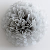 Cool grey / light grey tissue paper pom pom - Decopompoms