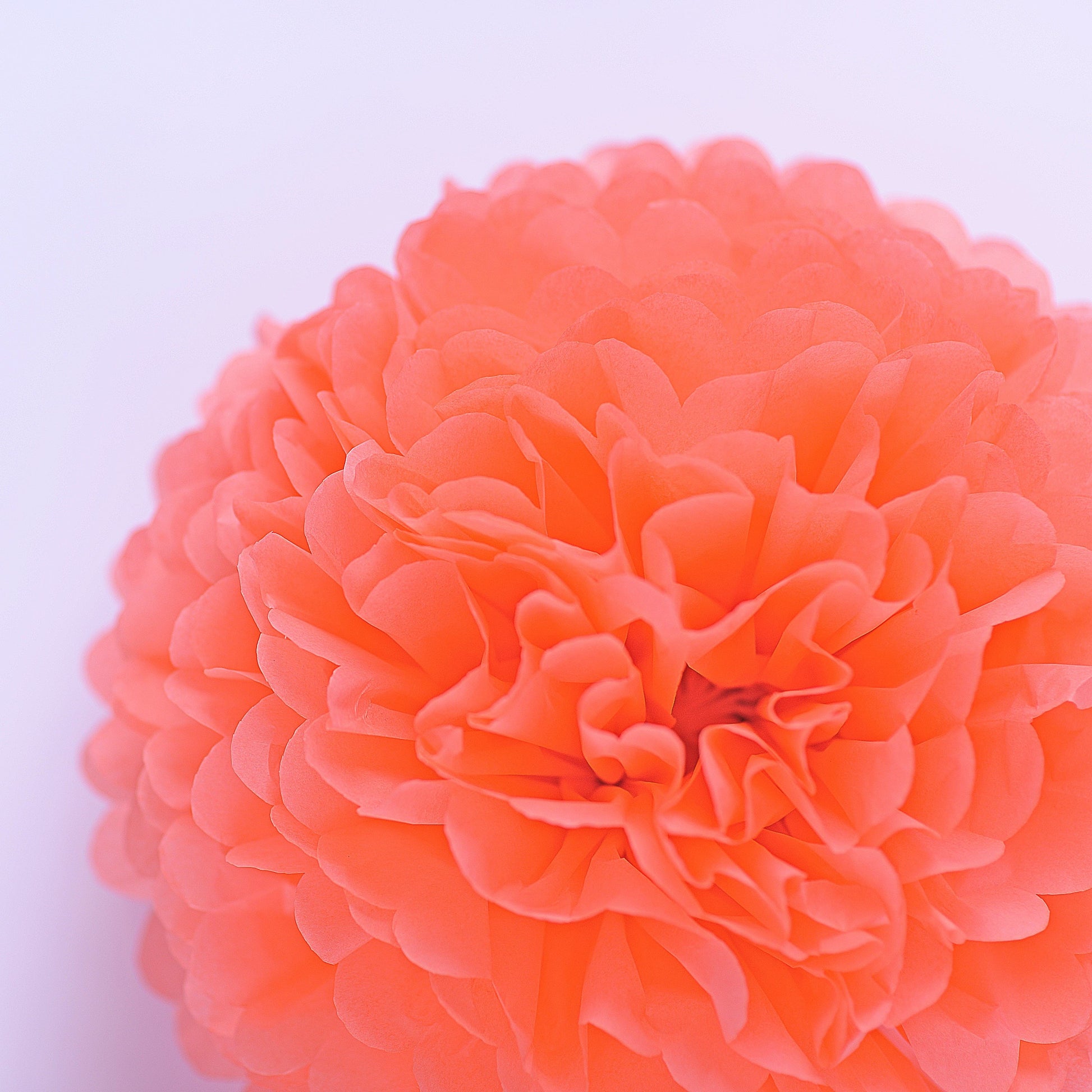 Coral tissue paper pom pom - Decopompoms