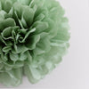 Dusty green / cedar green tissue paper pom pom - Decopompoms