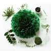 Holiday green tissue paper pom pom - Decopompoms