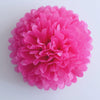 Hot pink / cerise tissue paper pom pom - Decopompoms