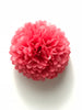 Island pink paper pom pom - Decopompoms