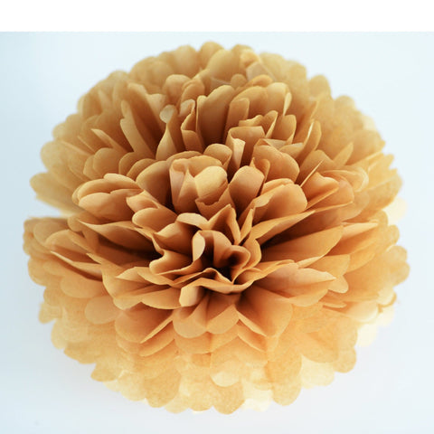 Kraft tissue paper pom pom - Decopompoms