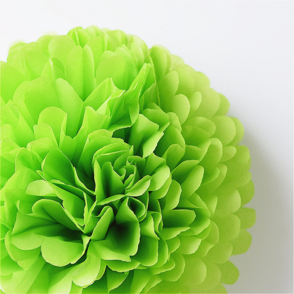 Large Citrus green tissue paper pom pom - Decopompoms