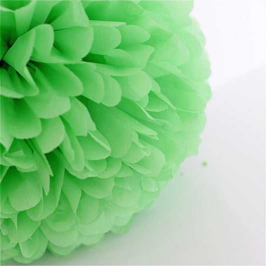Large size Apple green tissue paper pom pom - Decopompoms