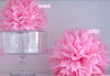 Large size burgundy tissue paper pom pom - Decopompoms