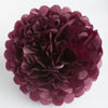 Large size burgundy tissue paper pom pom - Decopompoms