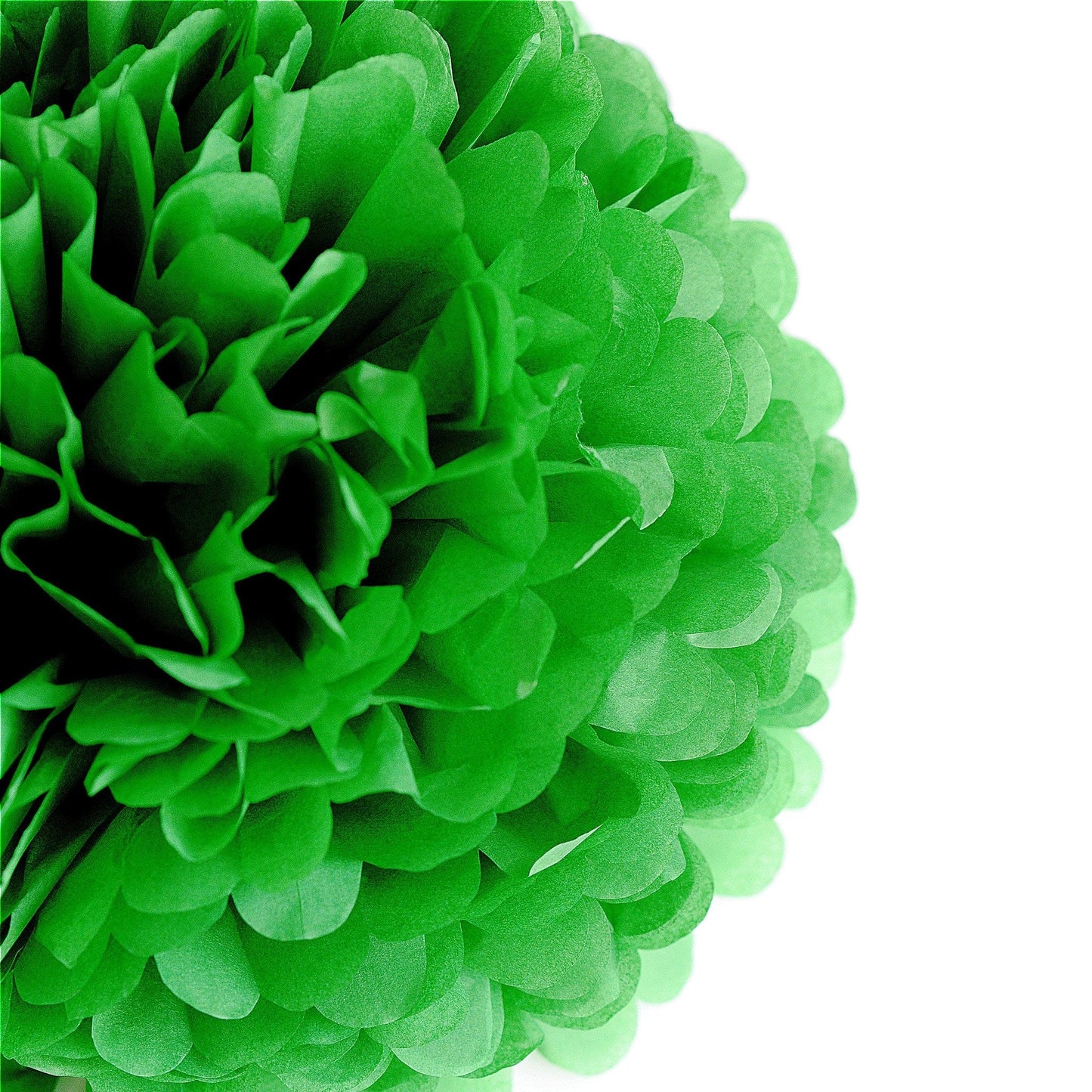 Large size Kelly green tissue paper pom pom - Decopompoms