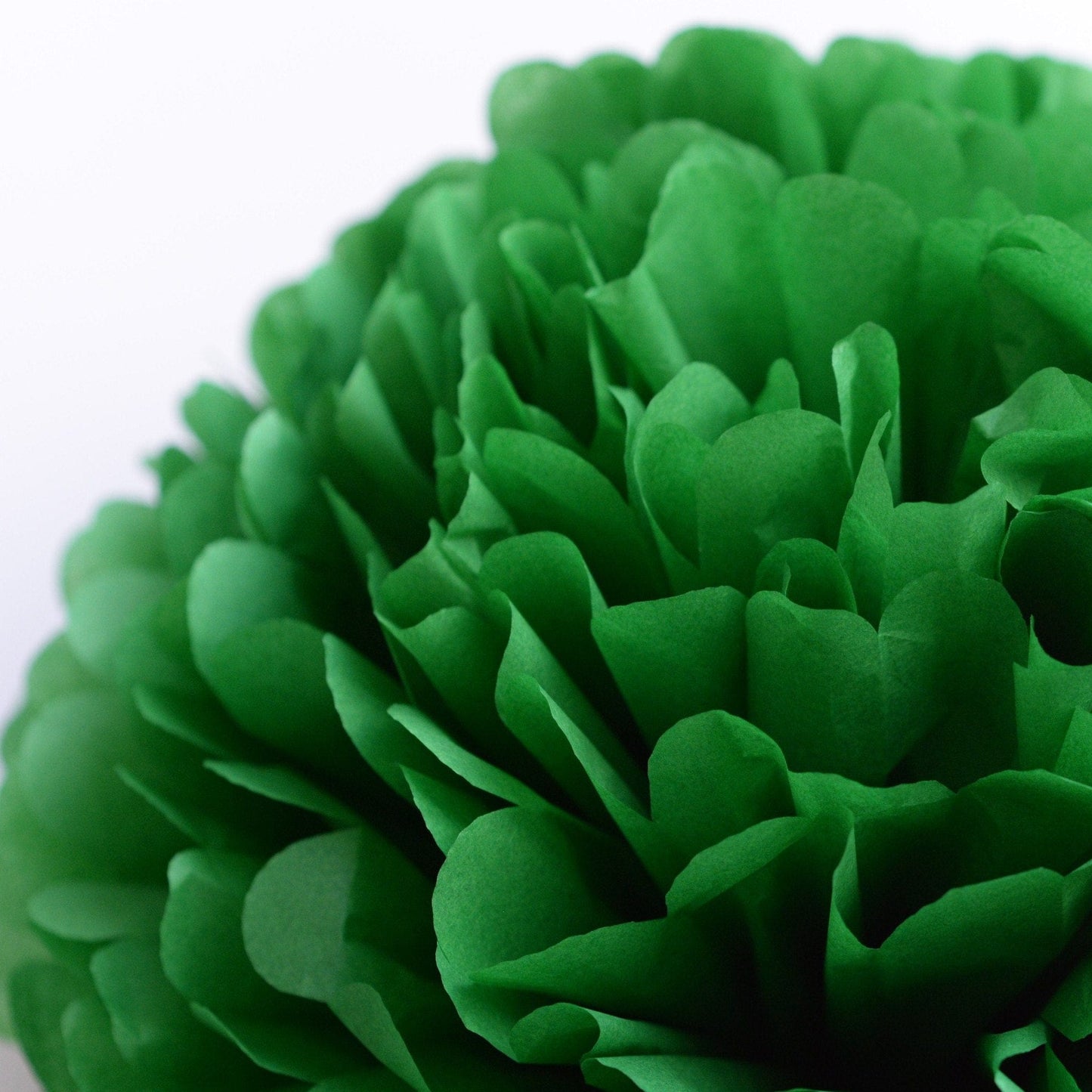 Large size Kelly green tissue paper pom pom - Decopompoms