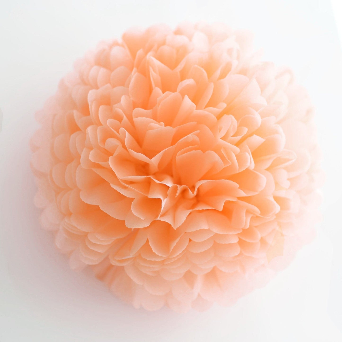 Large size Peach tissue paper pom pom - Decopompoms