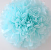 Light blue tissue paper pom pom - Decopompoms