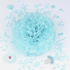 Light blue tissue paper pom pom - Decopompoms
