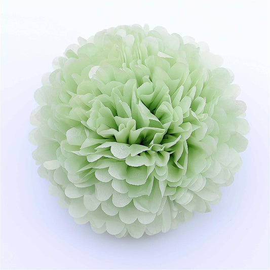 Light green tissue paper pom pom - Decopompoms