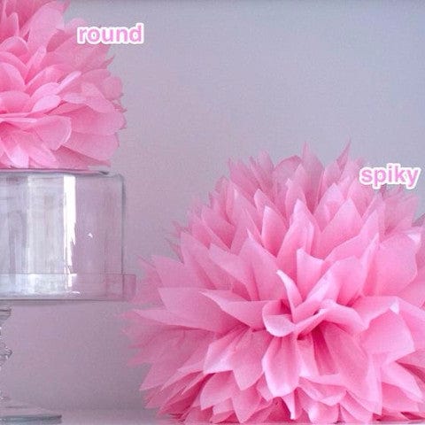 Metallic gold paper pom pom - Decopompoms