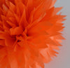 Orange tissue paper pom pom - Decopompoms