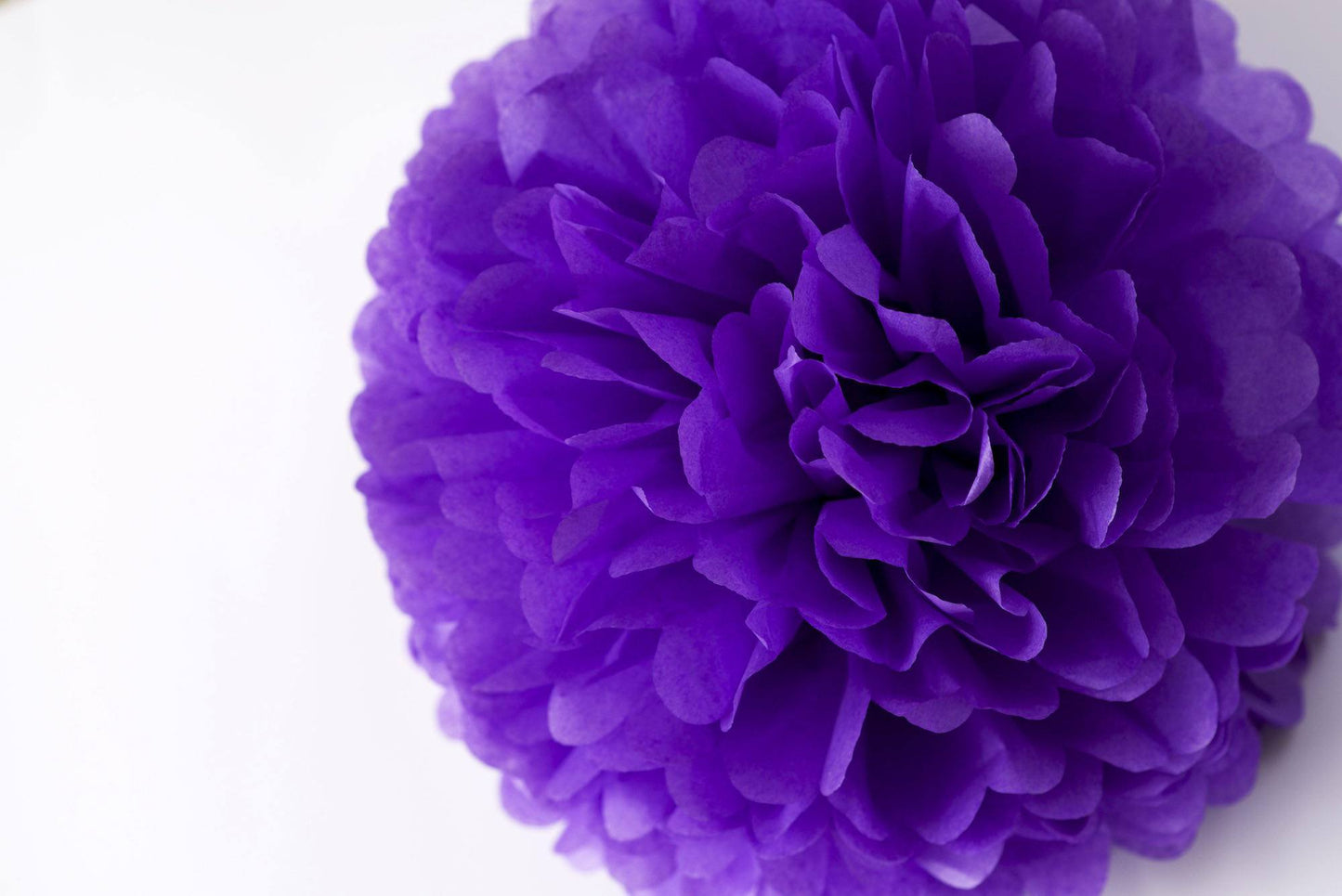 Pansy tissue paper pom pom - Decopompoms