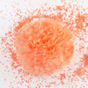 Peach tissue paper pom pom - Decopompoms