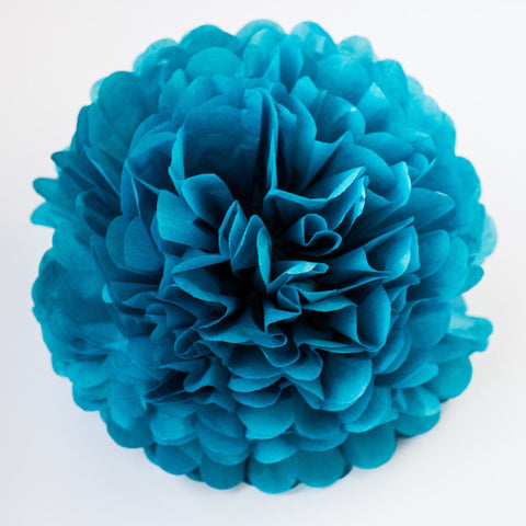 Peacock tissue paper pom pom - Decopompoms