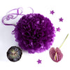 Plum tissue paper pom pom - Decopompoms