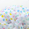 Polka dot paper pom poms - Decopompoms