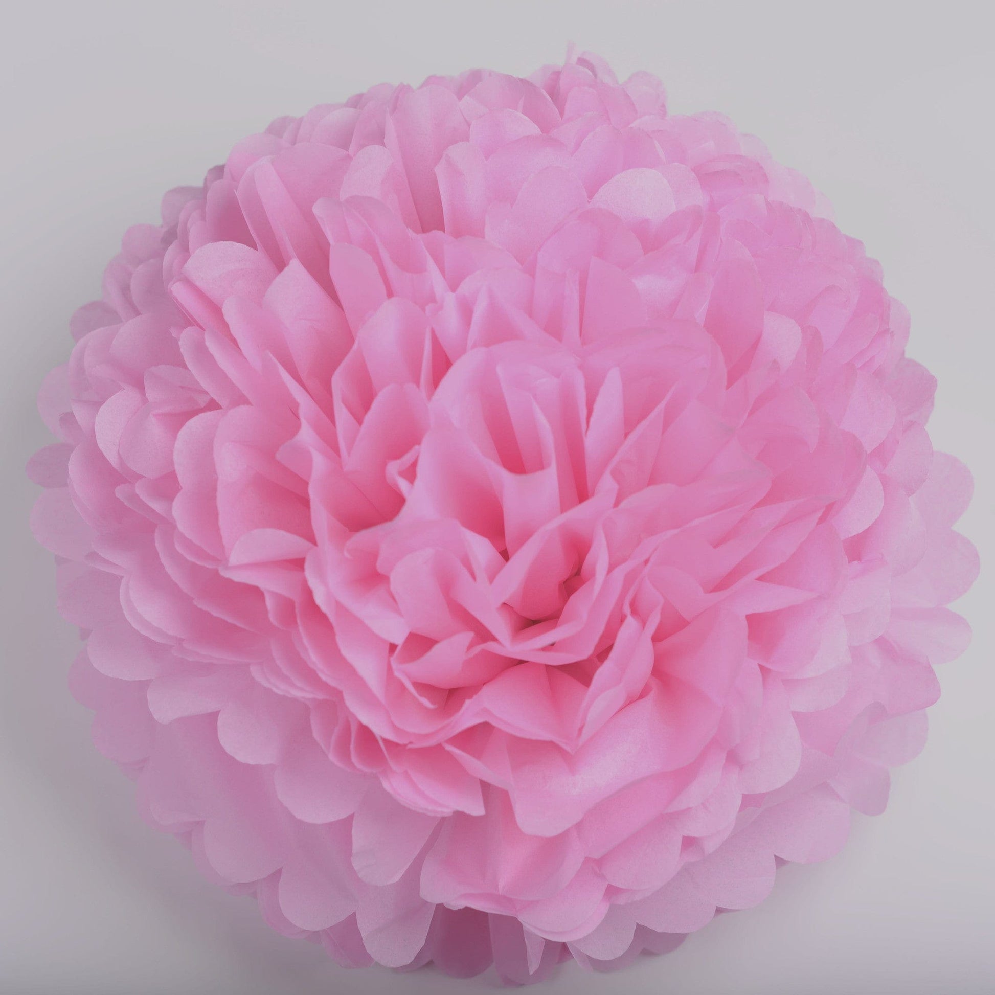 Raspberry tissue paper pom pom - Decopompoms
