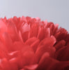 Ruby red with silver diamonds tissue paper pom pom - Decopompoms