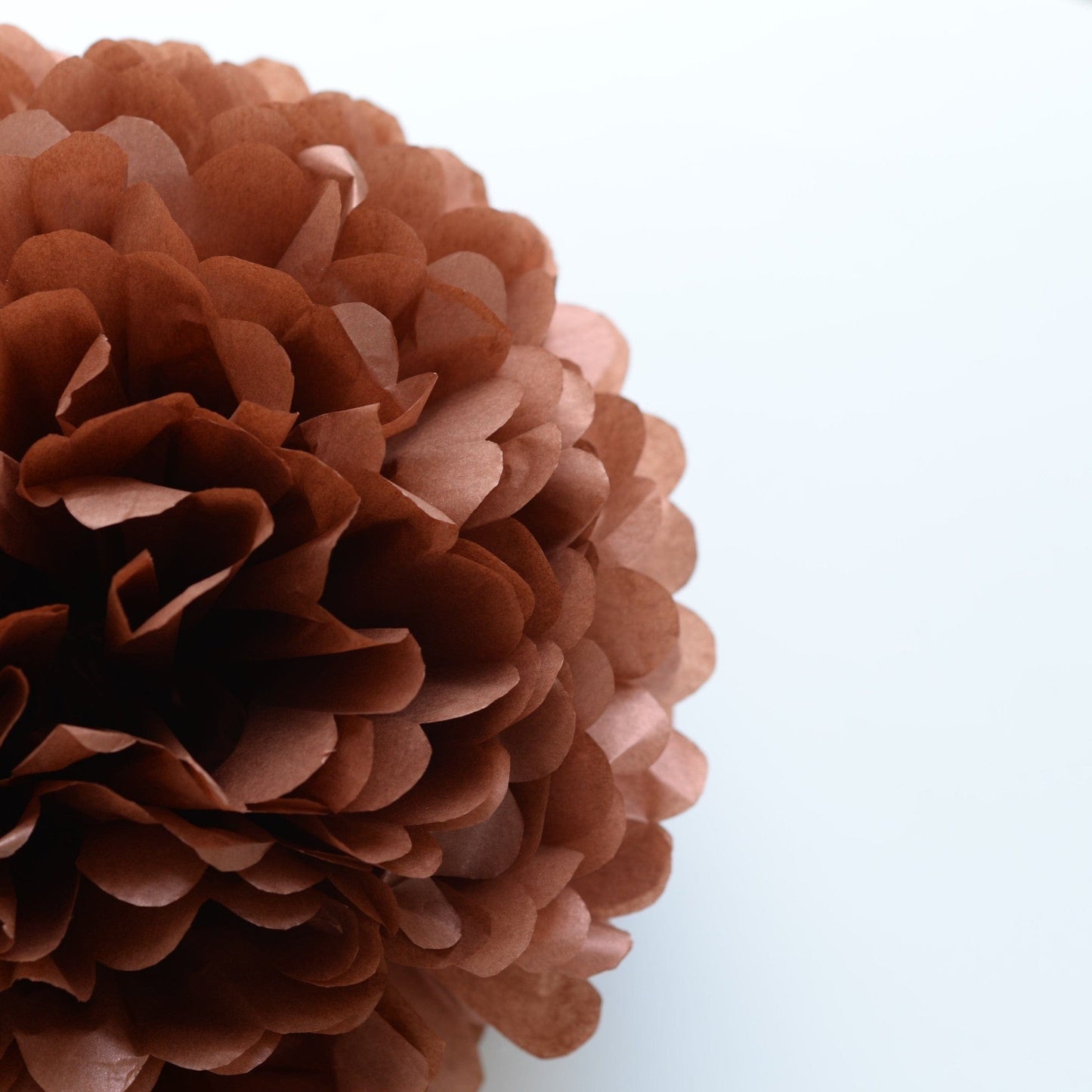 Shimmer copper paper pom poms - Decopompoms