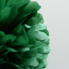 Shimmery Holiday green paper pom poms - Decopompoms
