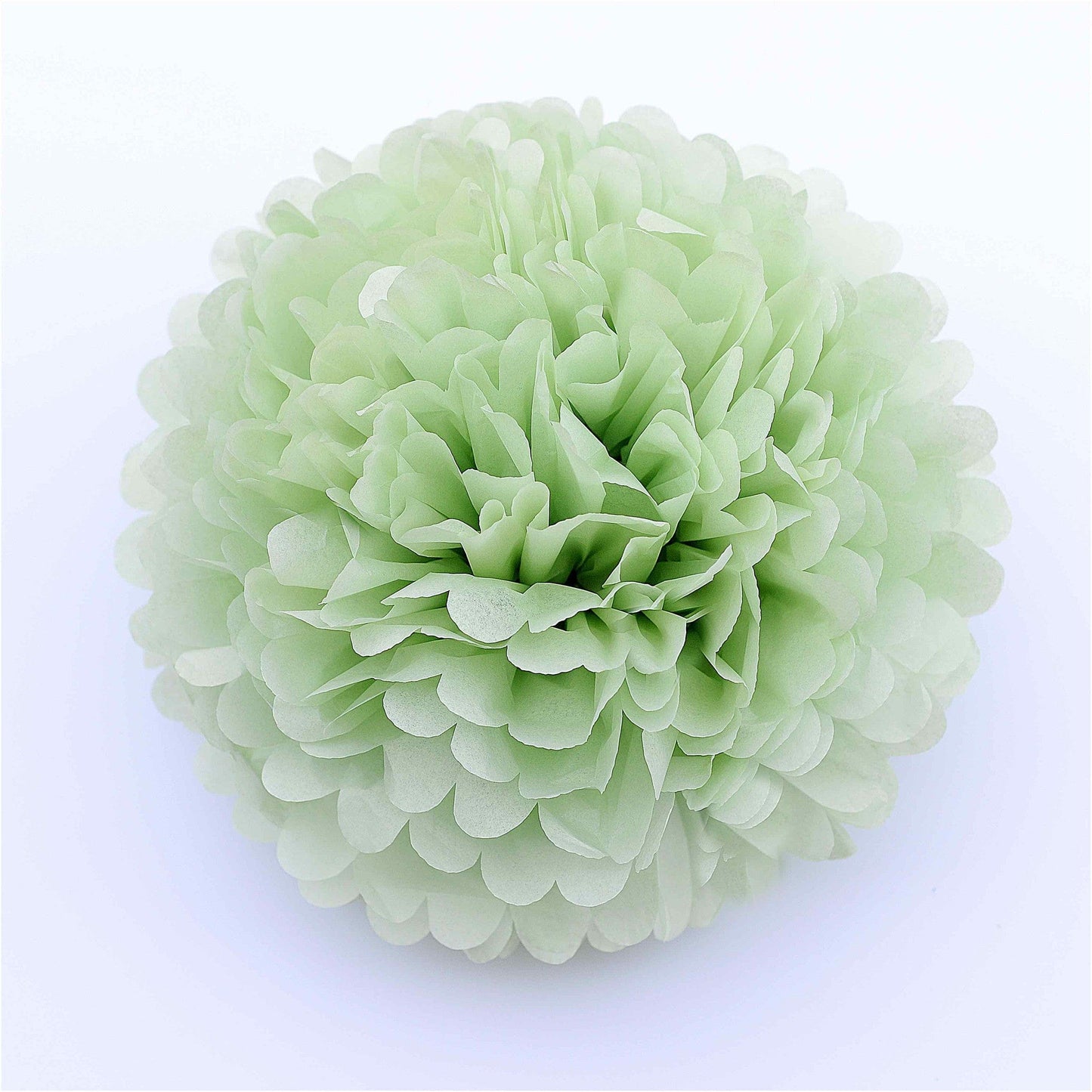 Small 22cm Light green green tissue paper pom pom - Decopompoms