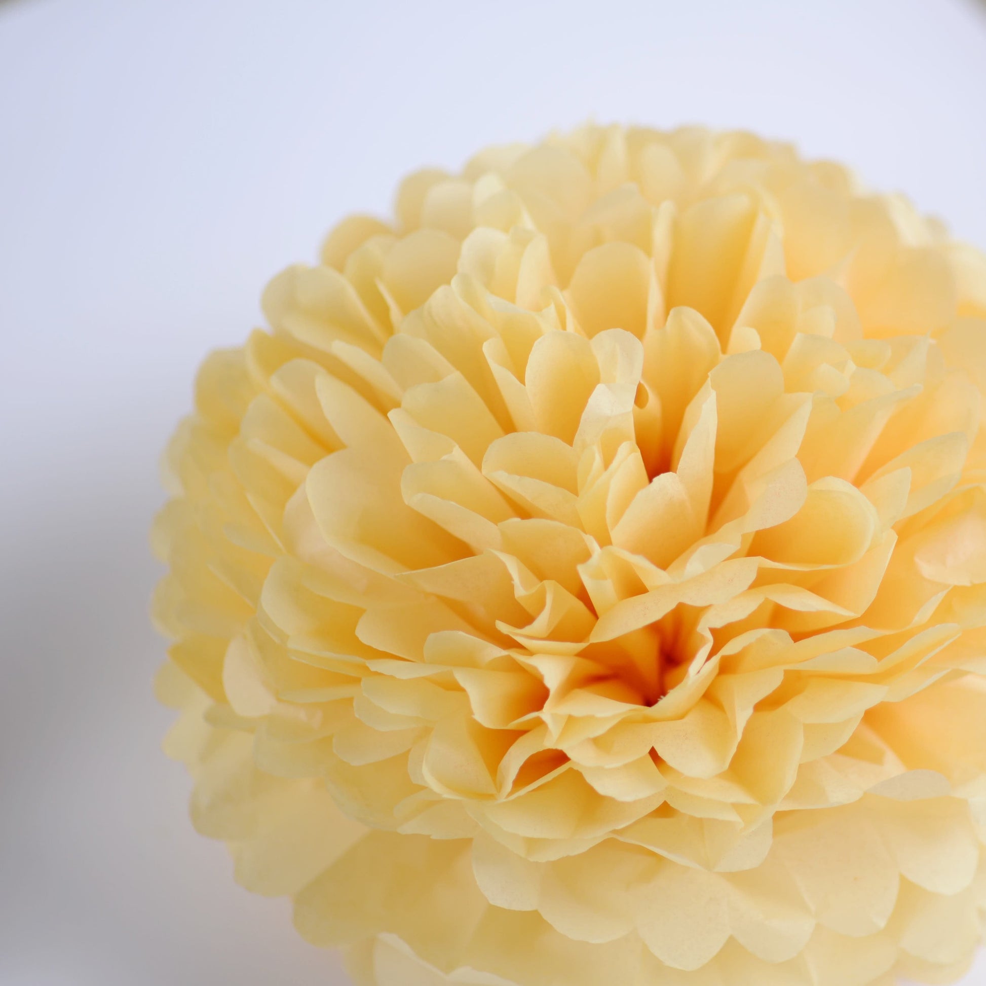 Sunshine yellow tissue paper pom pom - Decopompoms