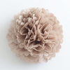 Taupe tissue paper pompom - Decopompoms